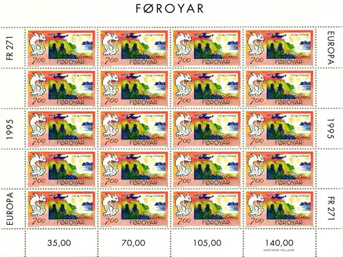 Färöer 278-279 postfrisch Kleinbogensatz #HM336