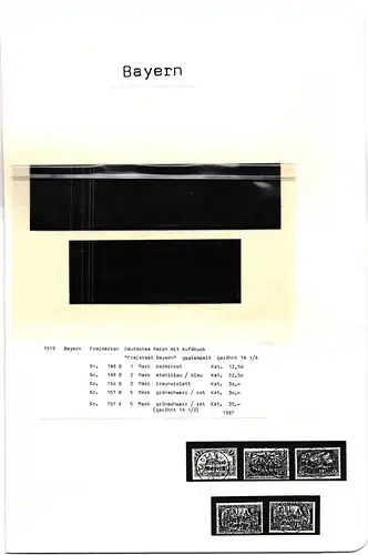 Bayern Lot ab der Ludwigzeit gestempelt Garantieblätter Borek #HM344
