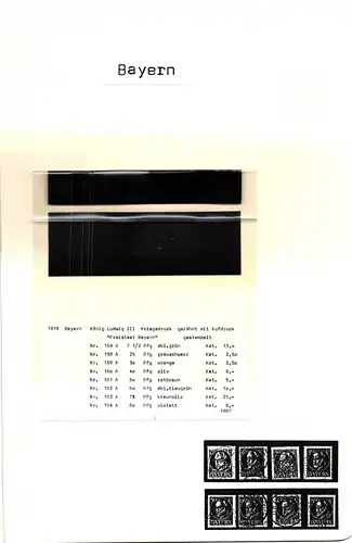Bayern Lot ab der Ludwigzeit gestempelt Garantieblätter Borek #HM344