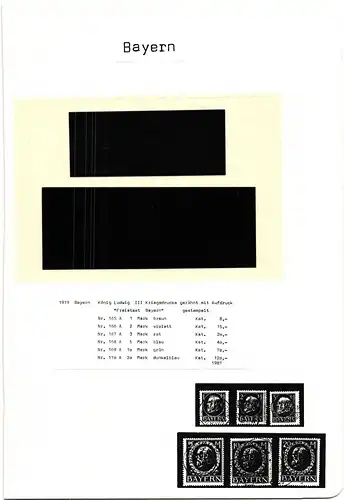 Bayern Lot ab der Ludwigzeit gestempelt Garantieblätter Borek #HM344