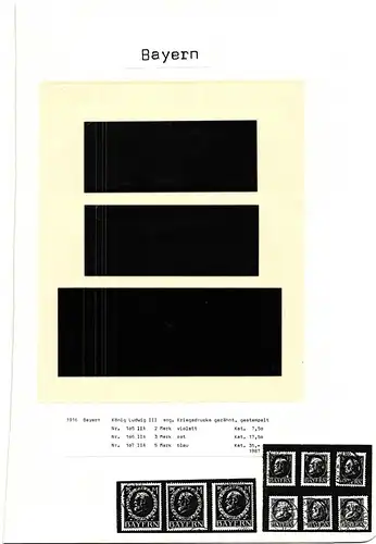 Bayern Lot ab der Ludwigzeit gestempelt Garantieblätter Borek #HM344