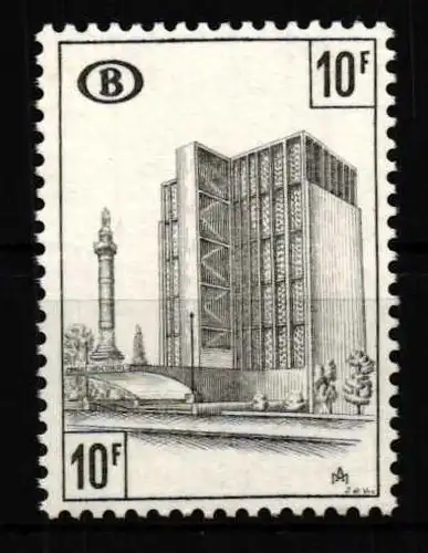 Belgien TR399 postfrisch Eisenbahnpaketmarken aus 1968 #HQ008