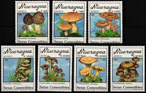Nicaragua 3001-3007 postfrisch Pilze #HQ465