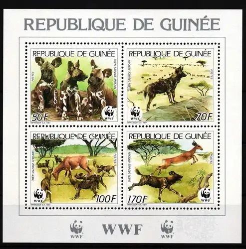 Guinea 1194-1197 postfrisch Kleinbogen / WWF #HQ581