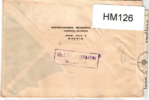 Spanien 826 u.a. auf Brief Flugpost #HM126