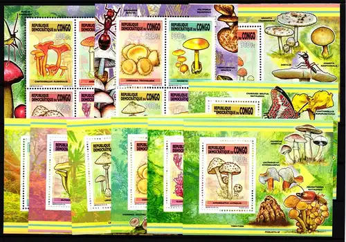 Kongo (Kinshasa) 2231-2238 postfrisch Kleinbogen II und Einzelblöcke #HQ268