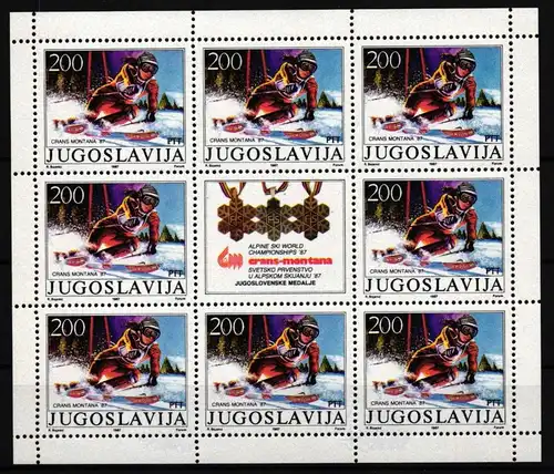 Jugoslawien 2215 postfrisch Kleinbogen / Olympische Spiele #HQ501