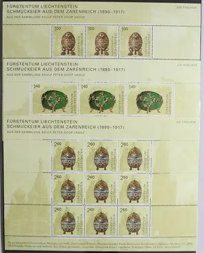 Liechtenstein 1588-1590 postfrisch als Kleinbögen #HR398