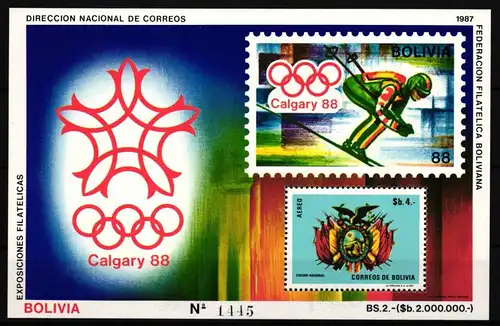 Bolivien Block 165 postfrisch Olympische Spiele #HQ510