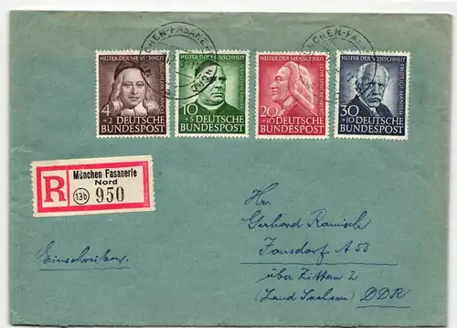 BRD 173-176 auf Brief als Mischfrankatur #HM209