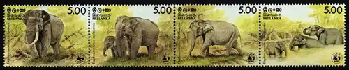 Sri Lanka 753-756 postfrisch Viererstreifen / WWF #HQ579