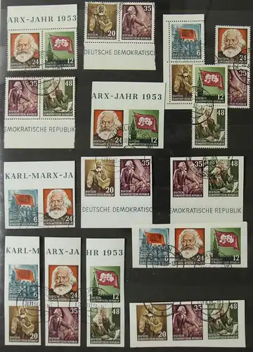 DDR Zd aus Block 8A, Block 9A, Block 8B, Block 9B gestempelt komplett #HZ097