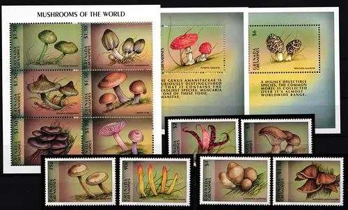 Grenada Grenadinen 2614-2619, Klb. 2620-2625, Block 399-400 postfrisch #HQ376