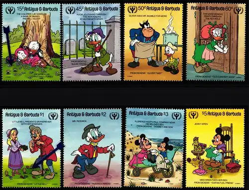 Antigua Barbuda 1408-1415 postfrisch Mickey Mouse #HQ384