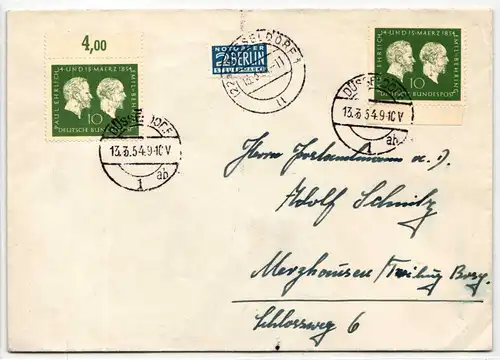 Alliierte Besetzung 197 auf Brief als Mehrfachfrankatur portogerecht #HM382