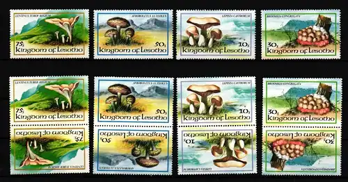 Lesotho 411-414 postfrisch Kehrdruckpaare / Pilze #HQ270