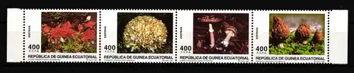 Äquatorial-Guinea 1833-1836 postfrisch Viererstreifen / Pilze #HQ331
