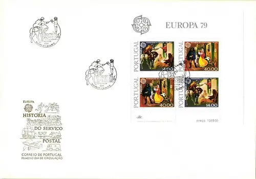 Portugal 1403-04 als Ersttagsbrief Kleinbogen #HM348