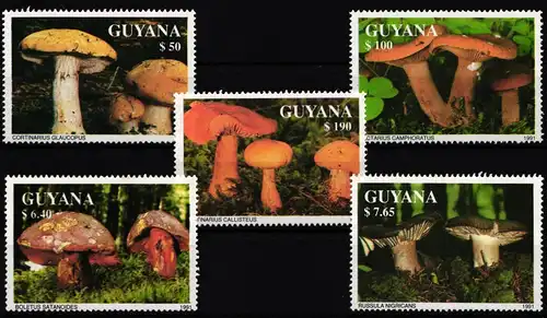 Guyana 3680-3684 postfrisch Pilze #HQ414