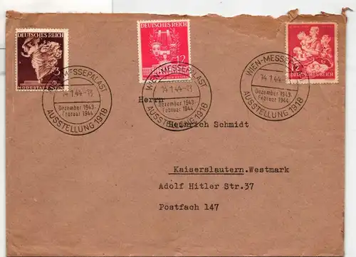 Deutsches Reich 859 u.a. auf Brief als Mischfrankatur #HM422