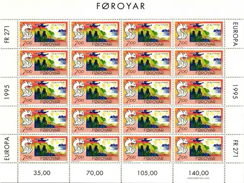 Färöer 278-279 postfrisch Kleinbogensatz #HM335