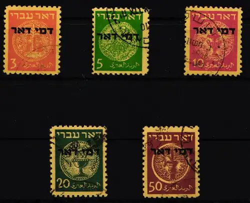 Israel Portomarken 1-5 gestempelt #IA546