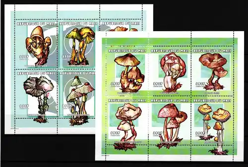 Mali 2546-2557 postfrisch Kleinbogensatz / Pilze #HQ298