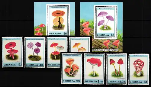 Grenada 2021-2028 und Block 227 und 228 postfrisch Pilze #HQ363