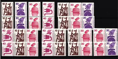 Berlin 403-404, 406-407 postfrisch C-D Kombinationen #HW843