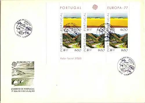 Portugal 1360-61 als Ersttagsbrief Kleinbogen #HM346