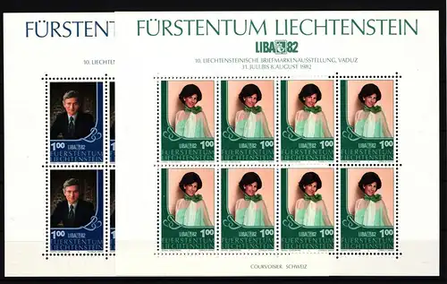 Liechtenstein 797-798 postfrisch als Kleinbögen #HR554