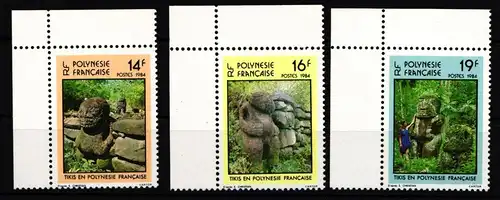 Französisch Polynesien 394-396 postfrisch Kultstatuen #HY838