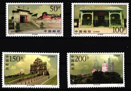 China Volksrepublik 2859-2862 postfrisch Baudenkmäler in Macau #HX630