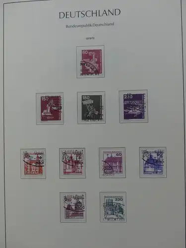 BRD Bund Sammlung ab 1974 gestempelt im Leuchtturm Vordruck #LW646