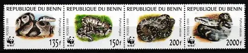 Bhutan 1159-1162 postfrisch Viererstreifen / WWF #HQ621