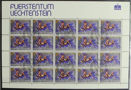 Liechtenstein 987 gestempelt als Kleinbogen, Ersttagssonderstempel #HR610