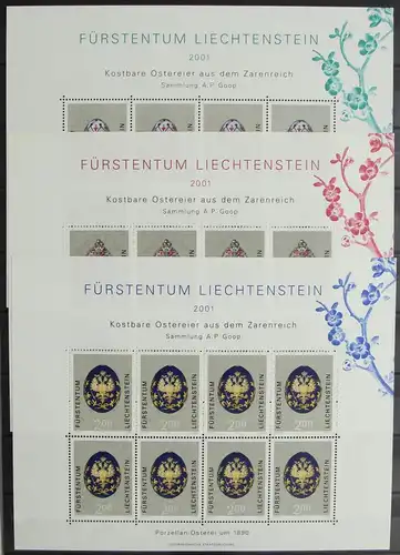 Liechtenstein 1259-1261 postfrisch als Kleinbögen #HR620