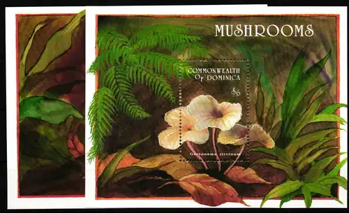 Dominica Block 260 und 261 postfrisch Pilze #HQ650