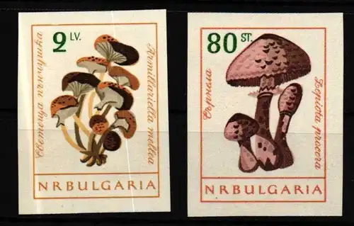 Bulgarien 1268 und 1270 B postfrisch Pilze #HQ645
