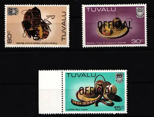 Tuvalu 32-34 postfrisch Dienstmarken #HY803