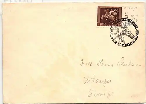 Deutsches Reich 671 auf Brief überfrankiert mit Sonderstempel #HM417