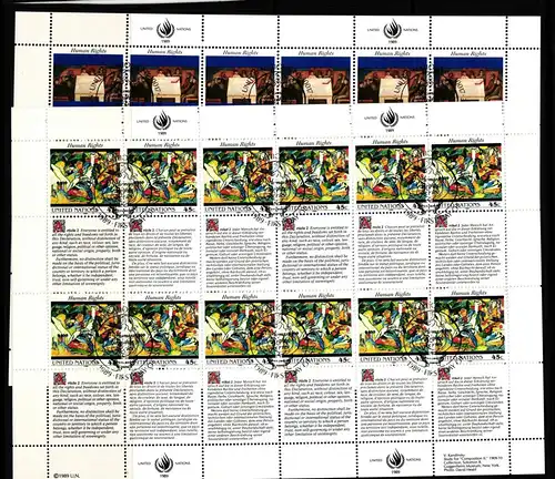 UNO New York 595-596 gestempelt Kleinbogen #HW967