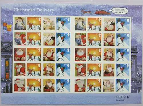 Großbritannien postfrisch Smilers Bogen "Christmas Delivery" #HZ112