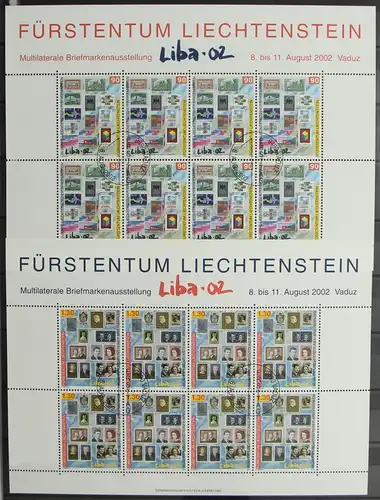 Liechtenstein 1297-1298 gestempelt als Kleinbögen, Ersttagsstempel #HR577