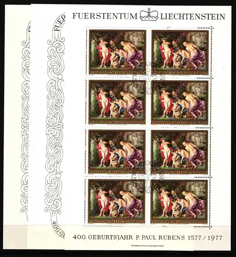 Liechtenstein 655-657 gestempelt Kleinbogen #HW674