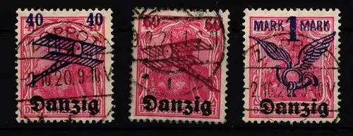 Danzig 50-52 gestempelt bewertet als Gefälligkeit #HN250