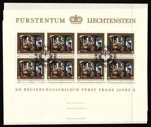 Liechtenstein 706-709 gestempelt Kleinbogen #HW675