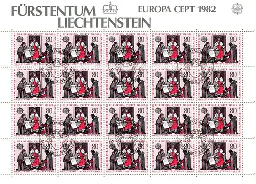 Liechtenstein 791-792 gestempelt Kleinbogensatz #HW975