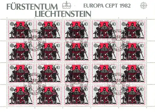 Liechtenstein 791-792 gestempelt Kleinbogensatz #HW975