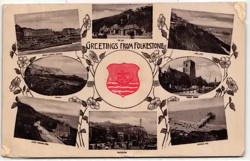 AK Folkestone Mehrbildkarte (Promenade usw.) 1907 #PM490